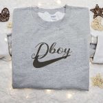 Dboy x Swoosh Embroidered Hoodie Custom Shirt Nike Inspired Embroidery