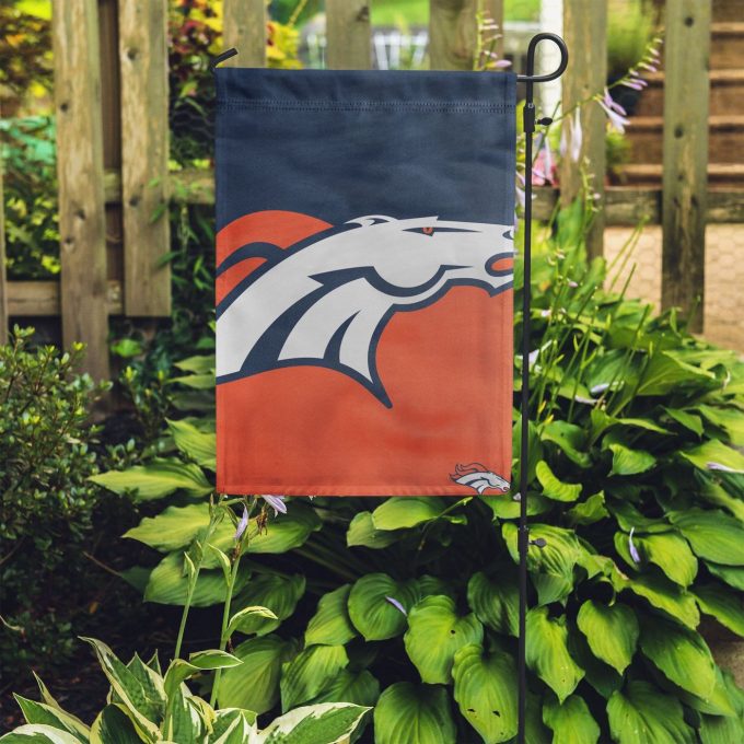 Denver Broncos Colorblock Helmet Garden Flag – House Flag Home Decor Gift – House Flag Home Decor Gift