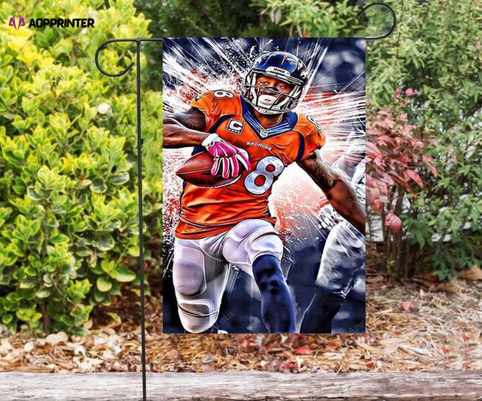 Denver Broncos Demaryius Thomas3 Double Sided Printing Garden Flag – House Flag Home Decor Gift – House Flag Home Decor Gift