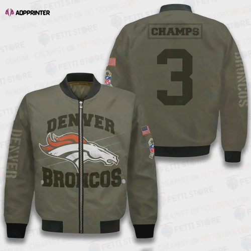 Denver Broncos Bomber Jacket 3D Printed Personalized Football For Fan