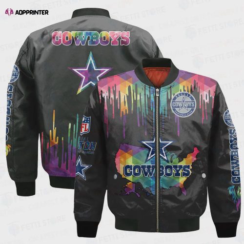 Denver Broncos Army Pattern Bomber Jacket – Black And Gray