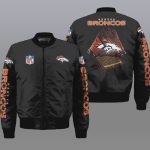 Denver Broncos Pattern Bomber Jacket – Black