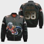 Denver Broncos Von Miller Pattern Bomber Jacket – Black