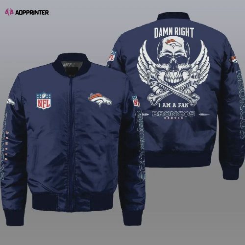 Denver Broncos Von Miller Pattern Bomber Jacket – Black