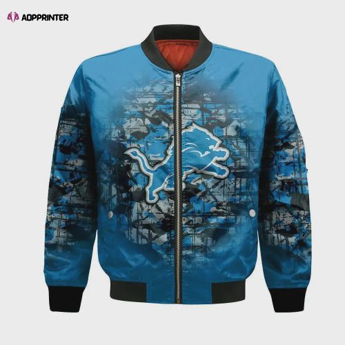 Detroit Lions Bomber Jacket 3D Printed Sport Style Keep Go on