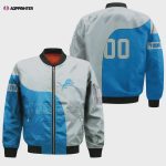 Detroit Lions Bomber Jacket 3D Printed Curve Style Custom Text And Number