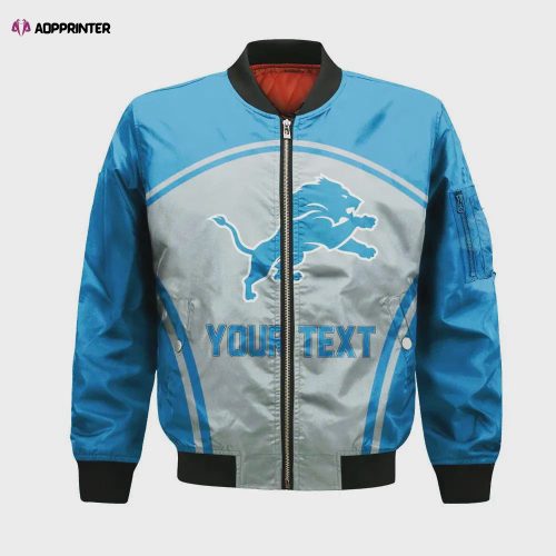 Detroit Lions Bomber Jacket 3D Printed Abstract Pattern Sport