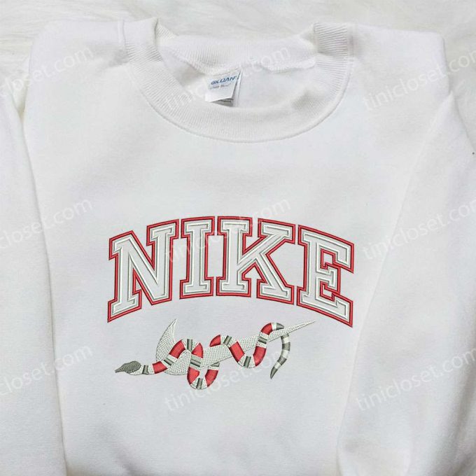 Dior Snake x Nike Embroidered Sweatshirt – Unique Nike Inspired Shirt Perfect Family Gift!