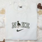 Animal Embroidered Dobermann x Nike Sweatshirt: Best Nike Inspired Shirt for Family Birthday Gift Ideas