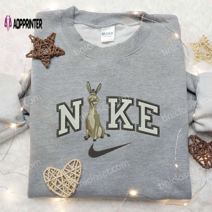 Unique Donkey x Nike & Shrek Embroidered Shirts – Customizable Nike Apparel