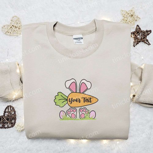 Easter Bunny Carrot Shirt & Custom Name Hoodie: Unique Thanksgiving Gift Ideas