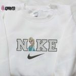 Elsa Half x Nike Embroidered Shirt – Custom Frozen Design Shop Now!