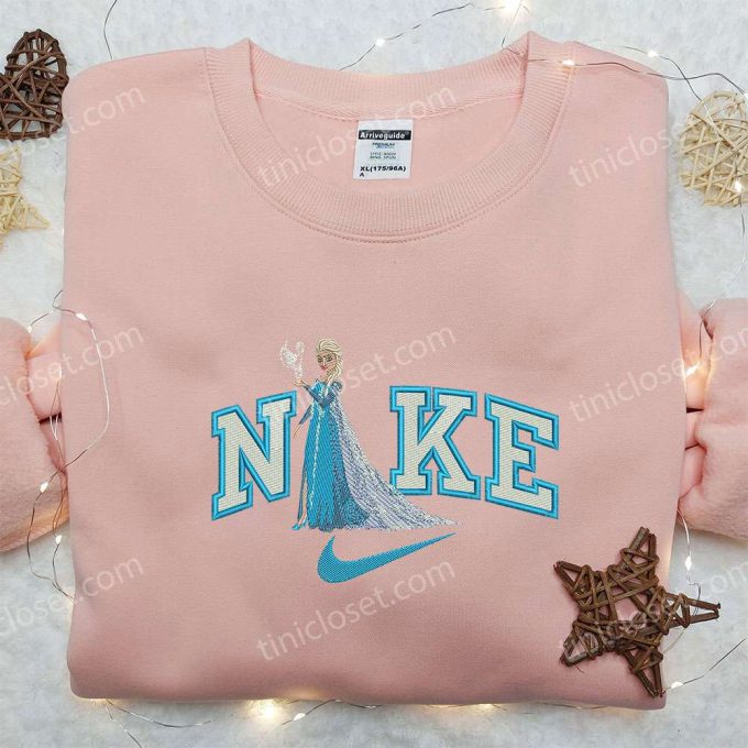 Elsa x Nike Swoosh Embroidered Shirt: Frozen & Custom Nike Design