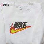 Fire x Nike Embroidered Sweatshirt Nike Inspired Shirt Best Gift for Family