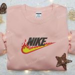 Fire x Nike Embroidered Sweatshirt Nike Inspired Shirt Best Gift for Family