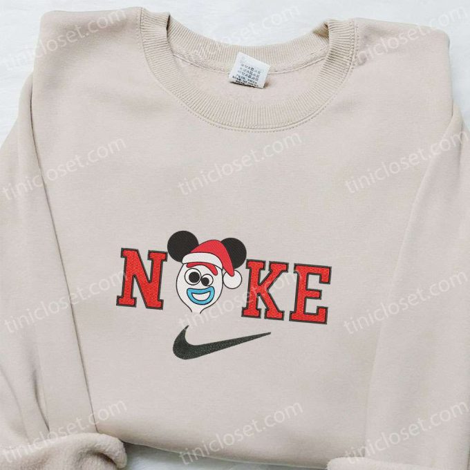 Forky Mickey Disney Christmas x Nike Embroidered Sweatshirt: Cartoon Shirt Best Gift Ideas