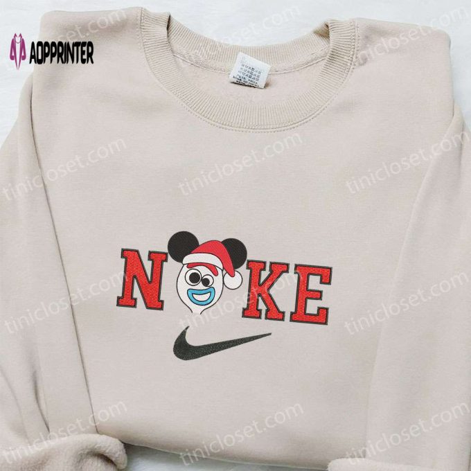 Forky Mickey Disney Christmas x Nike Embroidered Sweatshirt: Cartoon Shirt Best Gift Ideas