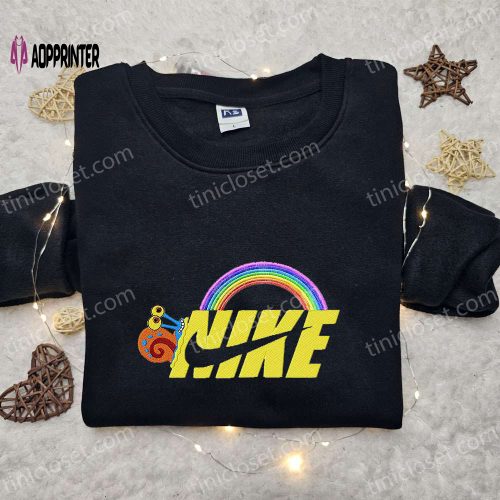 Coconut Tree x Swoosh Embroidered Sweatshirt: Nike Inspired Shirt Perfect Birthday Gift for Family