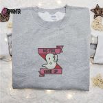 Spooky Cute: Ghost No You Hang Up Embroidered Sweatshirt – Best Halloween Gift Ideas