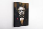 Godfather Poster Don Corleone Painting Canvas Unique Design Wall Art Print Hand Made Ready to Hang Custom Design