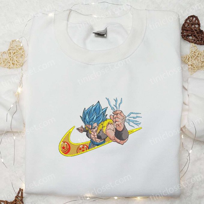 Gogeta x Swoosh Anime Embroidered Sweatshirt – Best Dragon Ball Birthday Gift