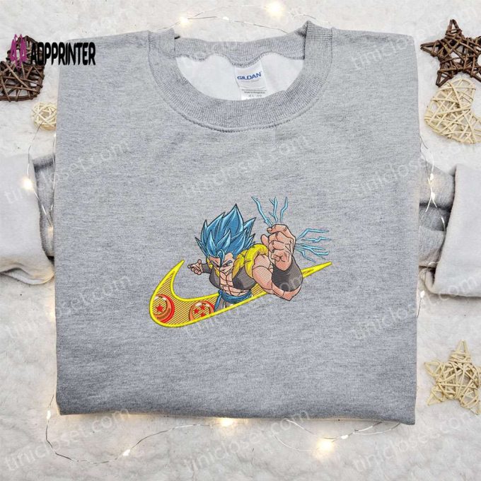 Gogeta x Swoosh Anime Embroidered Sweatshirt – Best Dragon Ball Birthday Gift