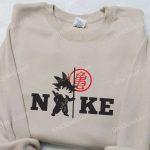 Anime-Inspired Goku Kid x Nike Embroidered Hoodie & Dragon Ball Shirt: Nike-Inspired Embroidery