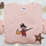 Goku Kid x Nike Swoosh Anime Embroidered Sweatshirt: Dragon Ball & Nike Inspired Shirt