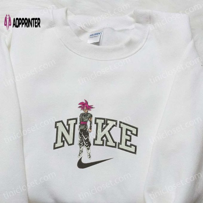 Dragon Ball Goku Super Saiyan Rose x Nike Anime Embroidered Tshirt – Nike Inspired Shirt