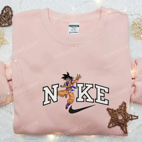 Anime Goku x Nike Embroidered Shirt & Dragon Ball Sweatshirt Nike Inspired Design