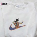 Exclusive Goku x Nike Anime Swoosh Embroidered Shirt & Dragon Ball Sweatshirt: Nike Inspired Designs