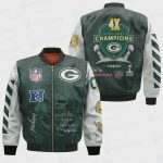 Green Bay Packers 4X Champions Design Bomber Jacket V1