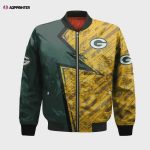 Green Bay Packers Bomber Jacket 3D Printed Abstract Pattern Sport