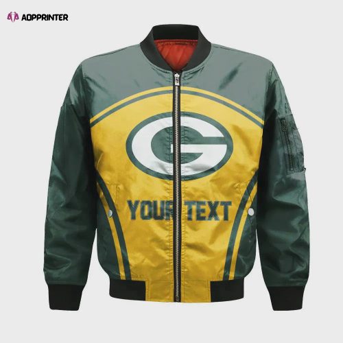 Green Bay Packers Bomber Jacket 3D Printed Personalized Football For Fan