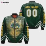 Green Bay Packers Brett Favbre With Custom Name Number Bomber Jacket