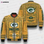 Green Bay Packers Classic Pattern NFL 3D Bomber Jacket