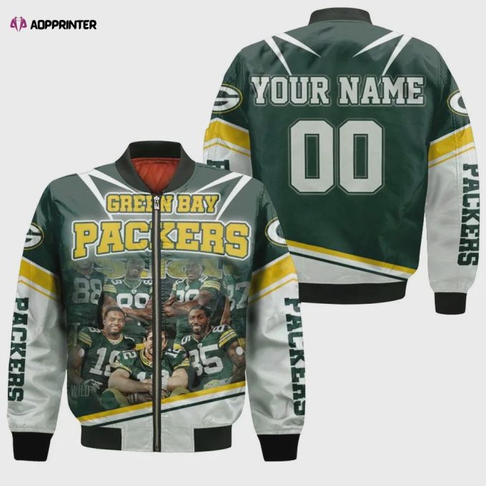 Green Bay Packers Great Players Champions Customized Pattern Bomber Jacket