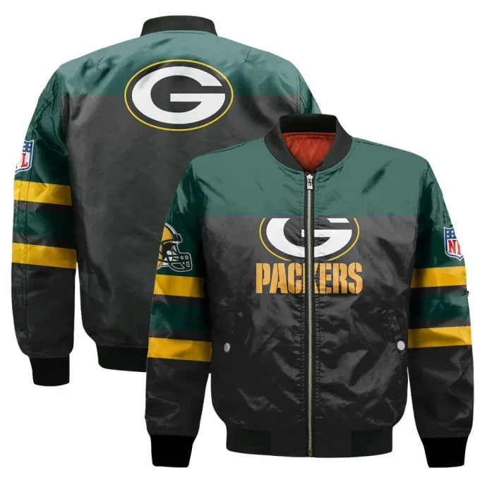 Green Bay Packers Logo NFL 2024 Unisex Bomber Jacket V8