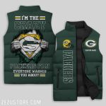 Green Bay Packers NFL Sleeveless Puffer Jacket Custom For Fans Gifts