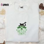 Cute Halloween Cat Embroidered Shirt: Hocus Pocus Sweatshirt & Best Shirt Ideas