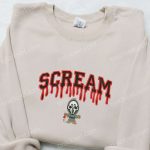 Halloween Scream Ghost Embroidered Shirt: Spooky & Best Family Gifts