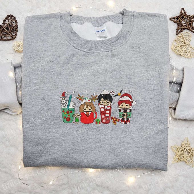 Holiday Magic: Harry Potter Christmas Coffee Shirt & Hoodie – Perfect Family Gifts!