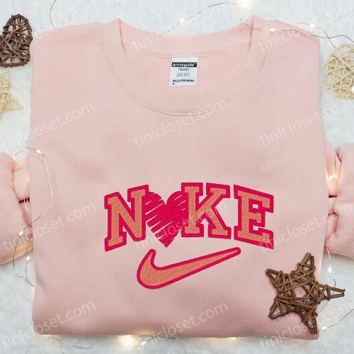 Heart x Nike Embroidered Shirt – Valentine T-shirt: Best Family Gift Ideas