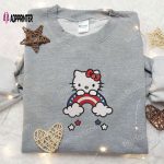 Hello Kitty 4th of July Embroidered Shirt: Cartoon National Day Gift