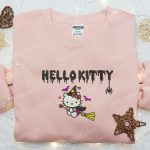 Hello Kitty Witch Embroidered Shirt – Adorable Halloween Sweatshirt