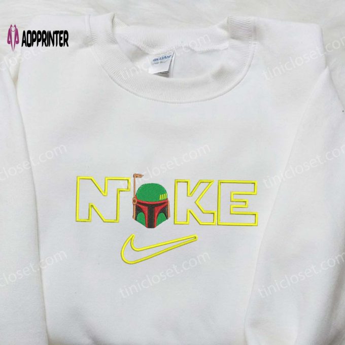 Custom Nike Embroidered Shirt: Helmet Boba Fett x Nike The Book Of Boba Fett Design