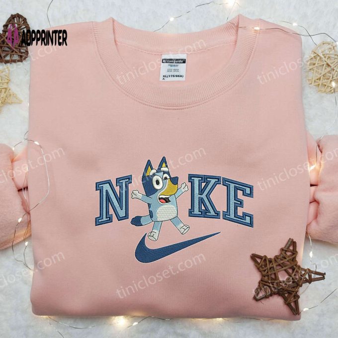 Hey Bluey x Nike Custom Embroidered Shirt – Unique Stylish & Personalized