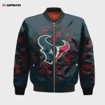 Houston Texans Bomber Jacket 3D Printed Camouflage Vintage