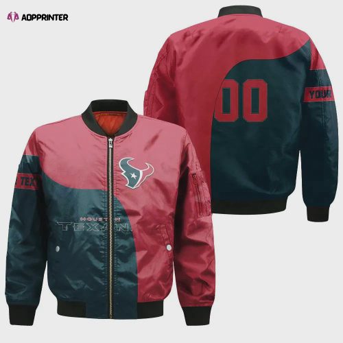 Houston Texans Bomber Jacket 3D Printed Camouflage Vintage