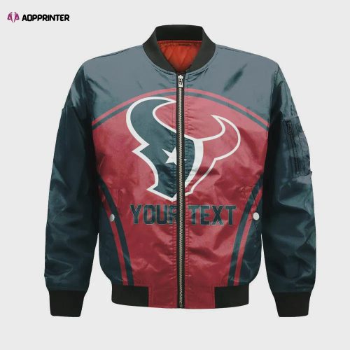 Houston Texans Bomber Jacket 3D Printed Sport Style Keep Go on